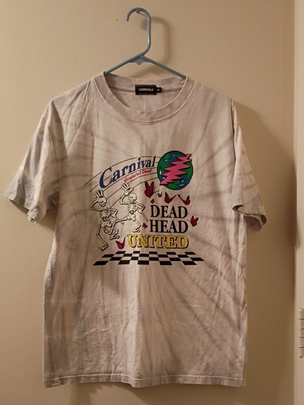 Grateful Dead White Carnival Dead Head United Graphic Tee